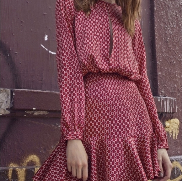 Alexis Coretti Flounce Hem Mini Dress Size L - Picture 3 of 11